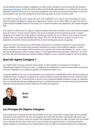 Regime Cetogene Et Perte De Poids