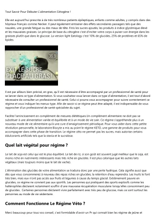 Régime Cétogène Végétarien Recette