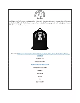 Buy Kod Positive Message T-shirts in USA | Keyezopendoors.com