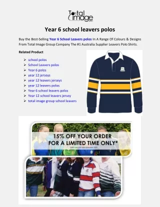 year 6 school leavers polos