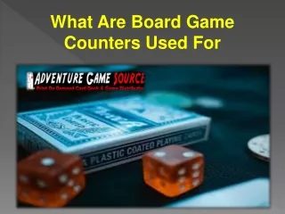 What Are Board Game Counters Used For