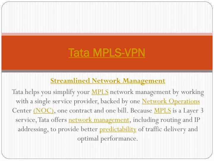 tata mpls vpn