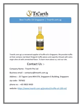 best truffle oil singapore trearth com sg