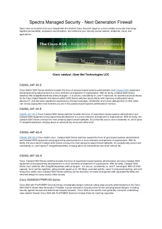 spectra managed security next generation firewall