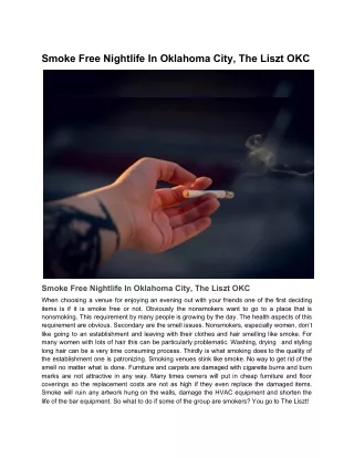 Smoke Free Nightlife In Oklahoma City, The Liszt