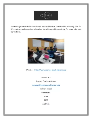 get the high school tuition service in parramatta