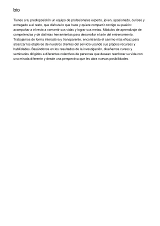 bio tienes a tu predisposici n un equipo