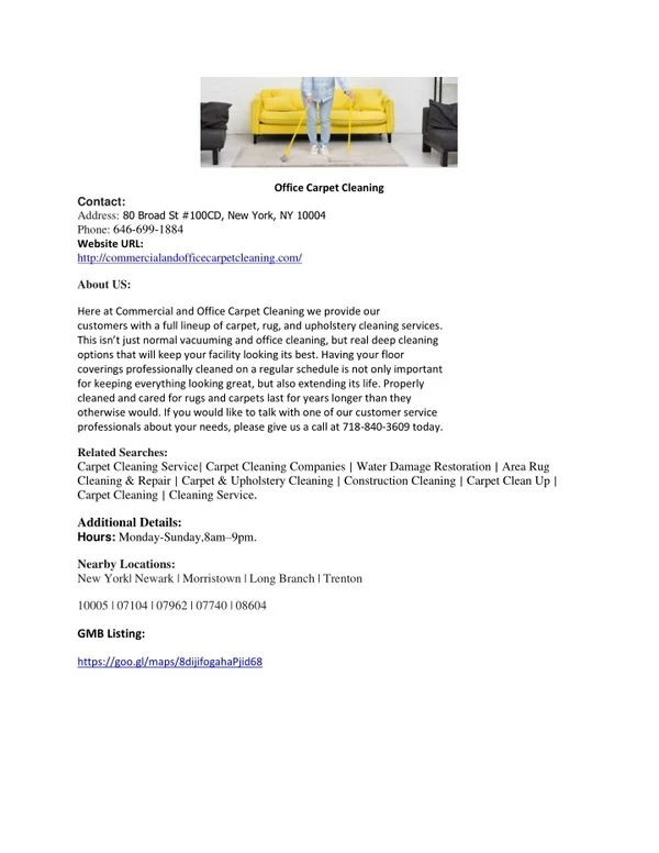 Office Carpet Cleaning