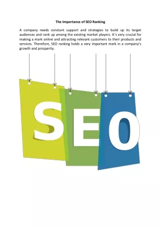 The Importance of SEO Ranking