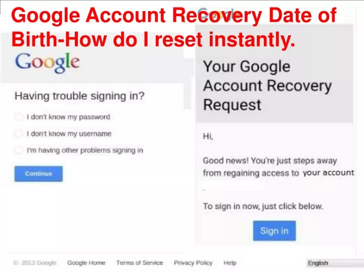 google account recovery date of birth