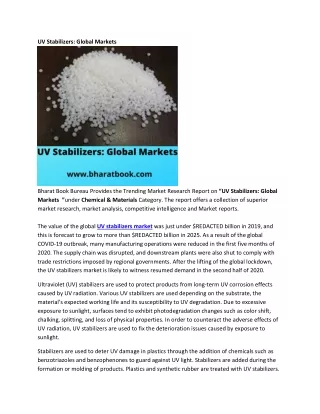uv stabilizers global markets