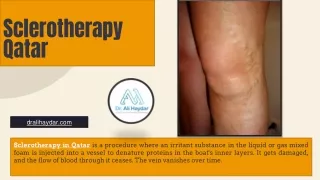 Sclerotherapy Qatar