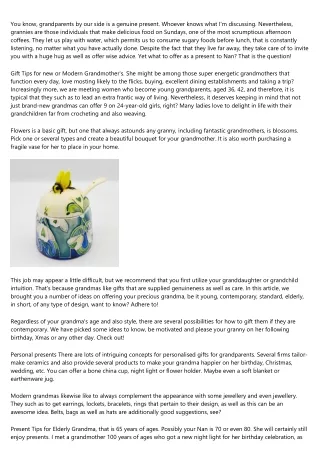 7 Answers to the Most Frequently Asked Questions About Creative Birthday Gifts For Grandma