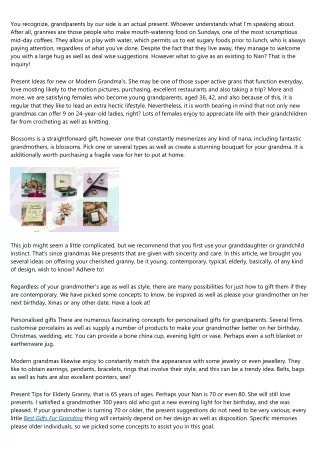 Nanna Gifts Uk: It's Not as Difficult as You Think