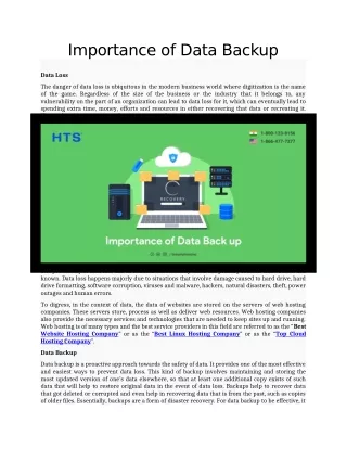 importance of data backup