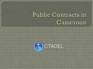 public contracts in cameroon