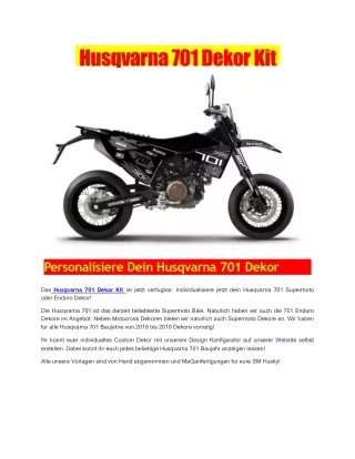 husqvarna 701 dekor kit