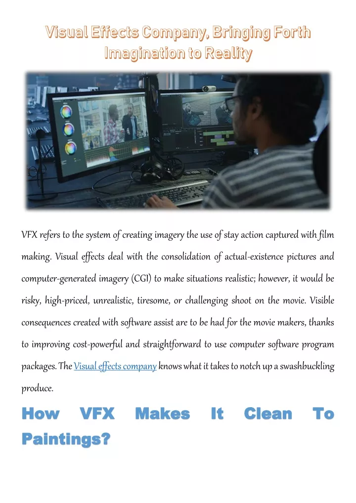 vfx refers to the system of creating imagery