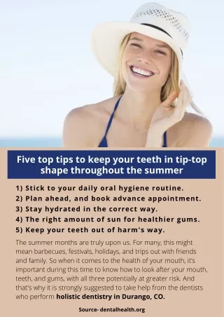 five top tips to keep your teeth in tip top shape