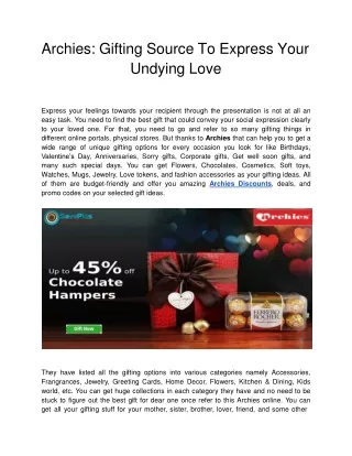 archies gifting source to express your undying love