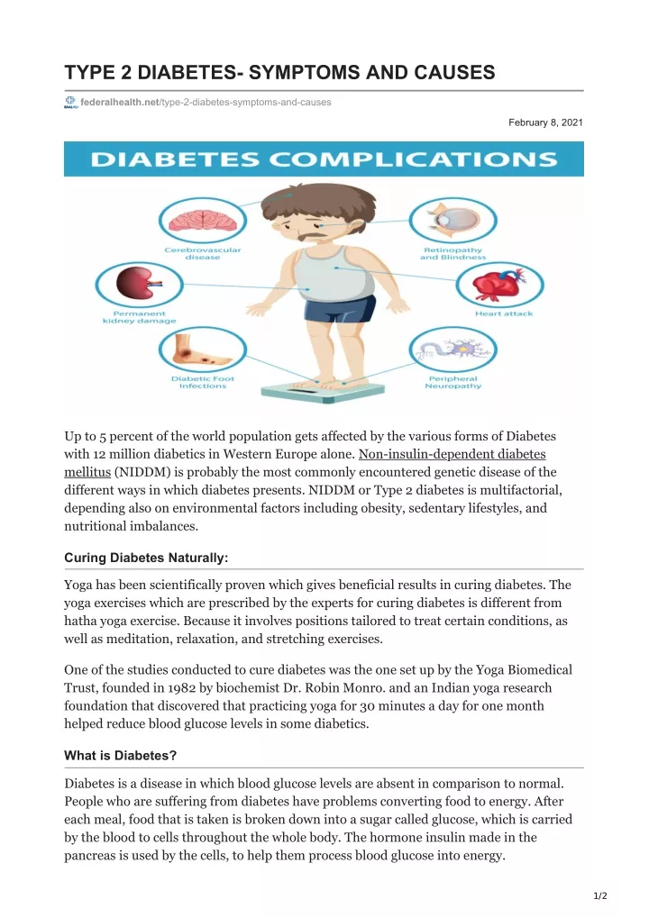 type 2 diabetes symptoms and causes