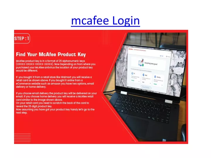 mcafee login