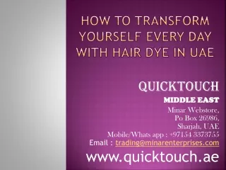 how to transform yourself every day with hair dye in uae