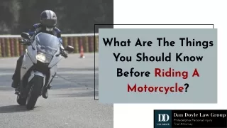 What Are The Things You Should Know Before Riding A Motorcycle?