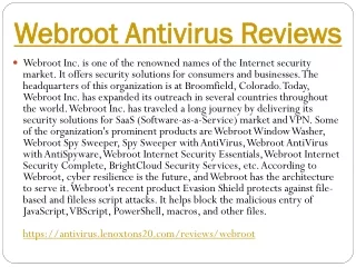 w ebroot antivirus reviews