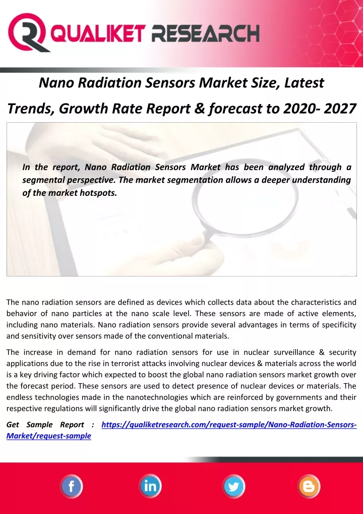 nano radiation sensors market size latest