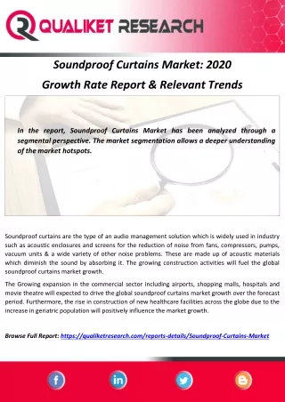 soundproof curtains market 2020