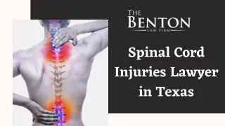 Spinal Cord Injuries Lawyer in Texas