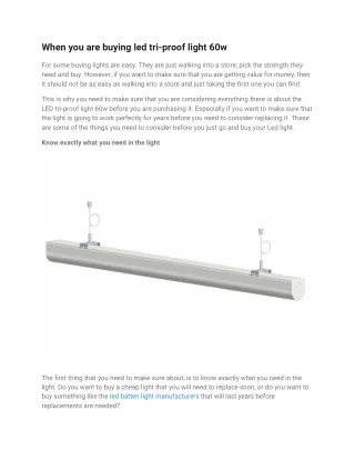 LED tri-proof light 60w