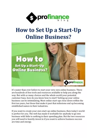 How to Set Up a Start-Up Online Business?