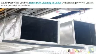 Home Duct Cleaning in Dallas