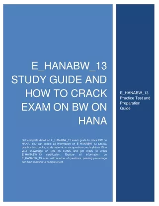 e hanabw 13 study guide and how to crack exam