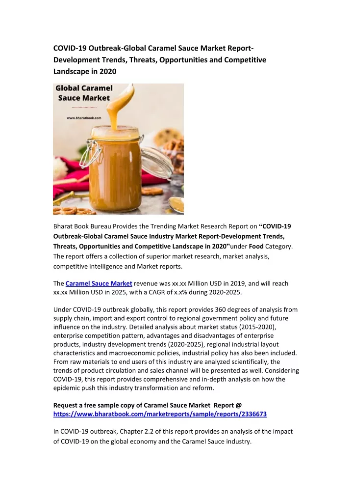covid 19 outbreak global caramel sauce market