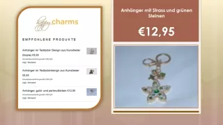 anh nger mit strass und gr nen steinen 12 95