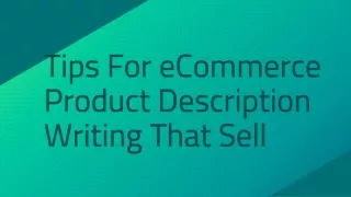 tips for ecommerce product description writing that sell