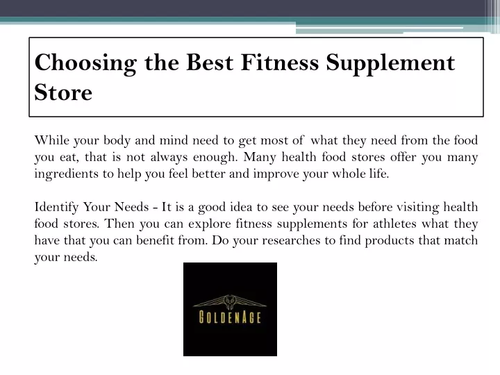 choosing the best fitness supplement store
