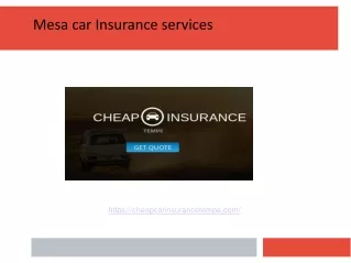 Mesa Car Insurance Services