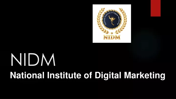 nidm national institute of digital marketing