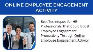 Online Activity For Employee Engagement