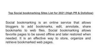 Benefits of Social Bookmarking Sites-Fiftyshadesofseo