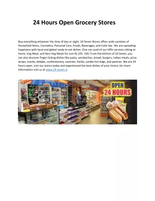 24 hours open grocery stores