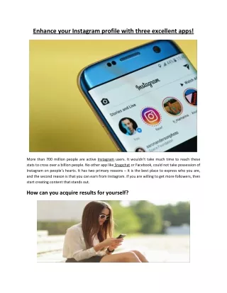 enhance your instagram profile with three