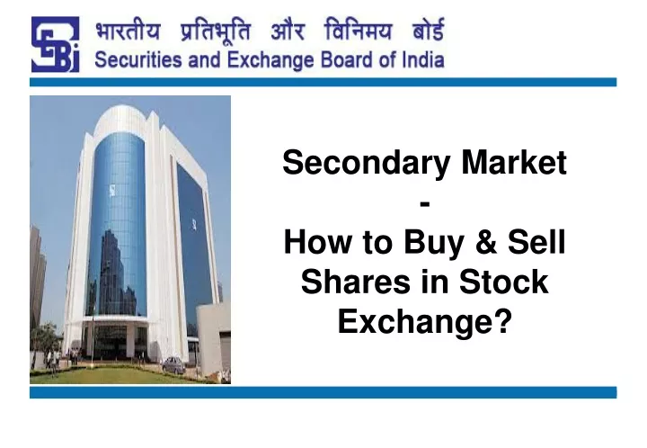 secondary market how to buy sell shares in stock