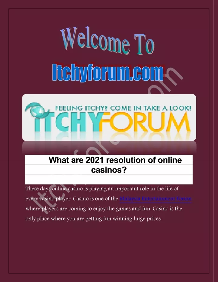 what are 2021 resolution of online casinos