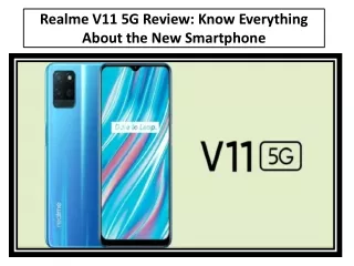 Realme V11 5G Review: Know Everything About the New Smartphone