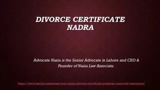 Complete Divorce Certificate Nadra Procedure in 2021 - Advocate Nazia